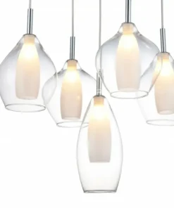Shop Sklep Kaja Dekoracyjna lampa wisząca do salonu G9 AZ3076 AMBER | Kaja Oświetlenie chrom