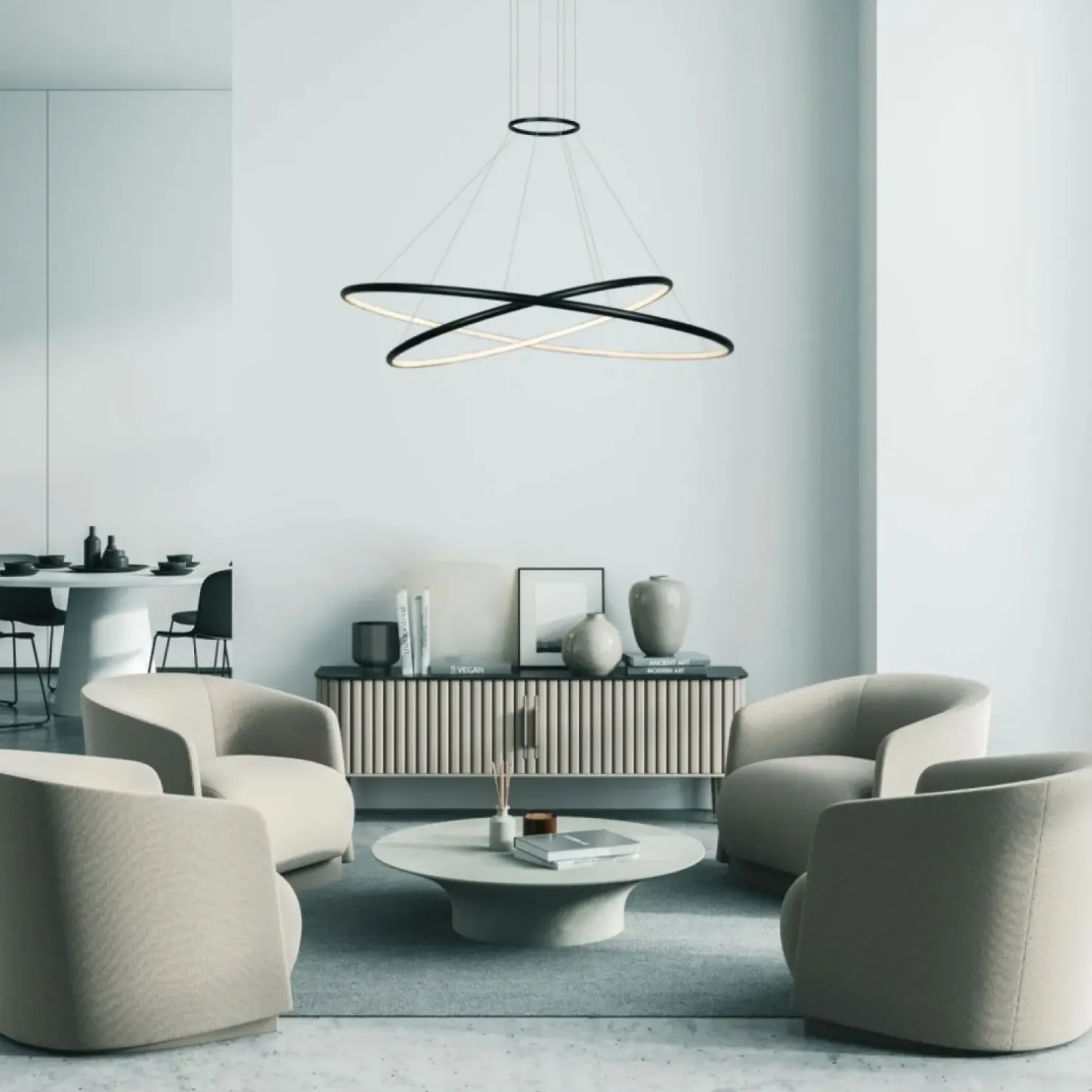 Outlet Sklep Kaja Dekoracyjna lampa wisząca do salonu LP-940/2P BK CCT HALIFAX | Kaja