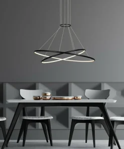 Outlet Sklep Kaja Dekoracyjna lampa wisząca do salonu LP-940/2P BK CCT HALIFAX | Kaja