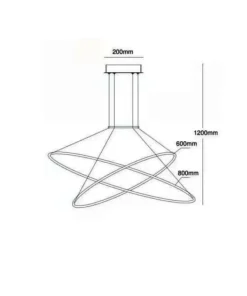Outlet Sklep Kaja Dekoracyjna lampa wisząca do salonu LP-940/2P BK CCT HALIFAX | Kaja
