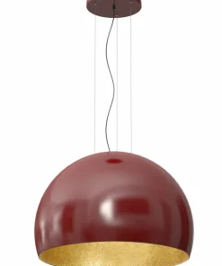 Discount Sklep Kaja Dekoracyjna lampa wisząca z bordowym kloszem LX 1690 z serii COMPO