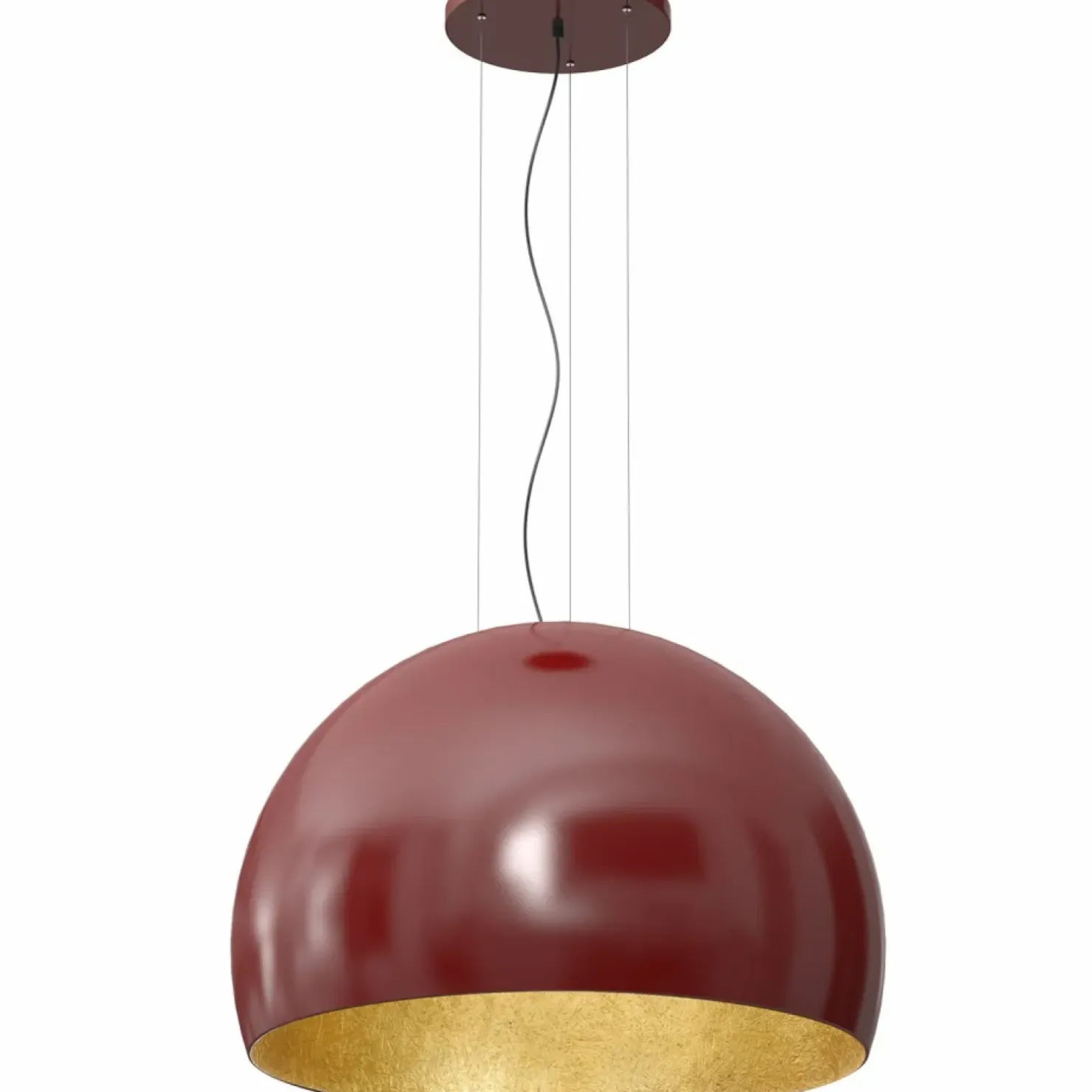 Discount Sklep Kaja Dekoracyjna lampa wisząca z bordowym kloszem LX 1690 z serii COMPO