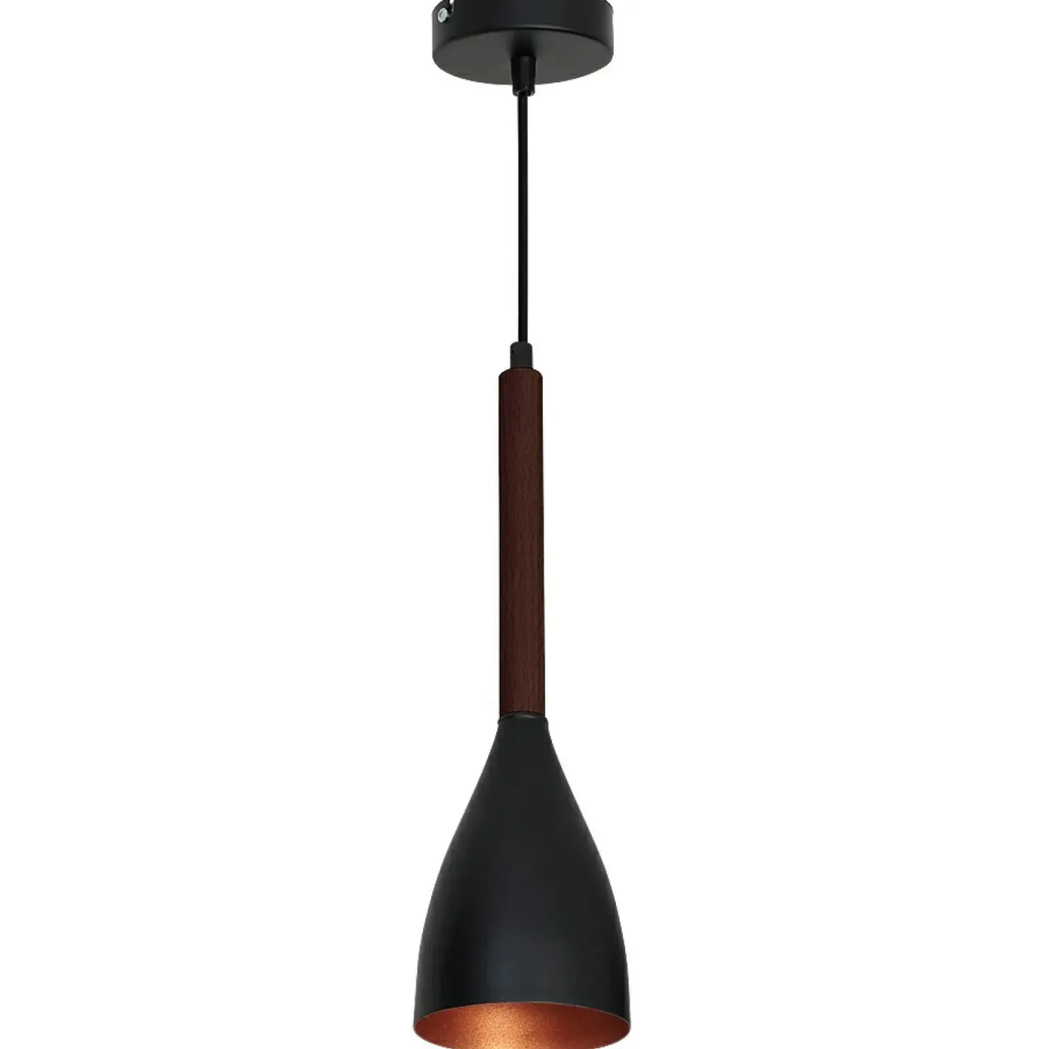 Sale Sklep Kaja Dekoracyjna lampa wisząca z ciemnym drewnem LX 9159 z serii MUZA