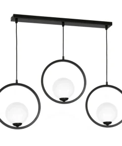 Cheap Sklep Kaja Dekoracyjna lampa wisząca z czarnymi okręgami MLP5594 z serii BOSTON | Kaja Oświ