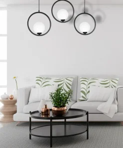 Cheap Sklep Kaja Dekoracyjna lampa wisząca z czarnymi okręgami MLP5594 z serii BOSTON | Kaja Oświ