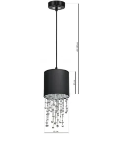 Dekoracyjna lampa wisząca z kryształkami MLP6429 z serii ALMERIA | Kaja Oświetle*Sklep Kaja Flash Sale