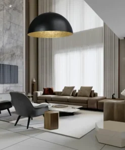 Store Sklep Kaja Dekoracyjna lampa wisząca do sypialni SIG 30131 z serii SFERA 70 CZ/ZŁ