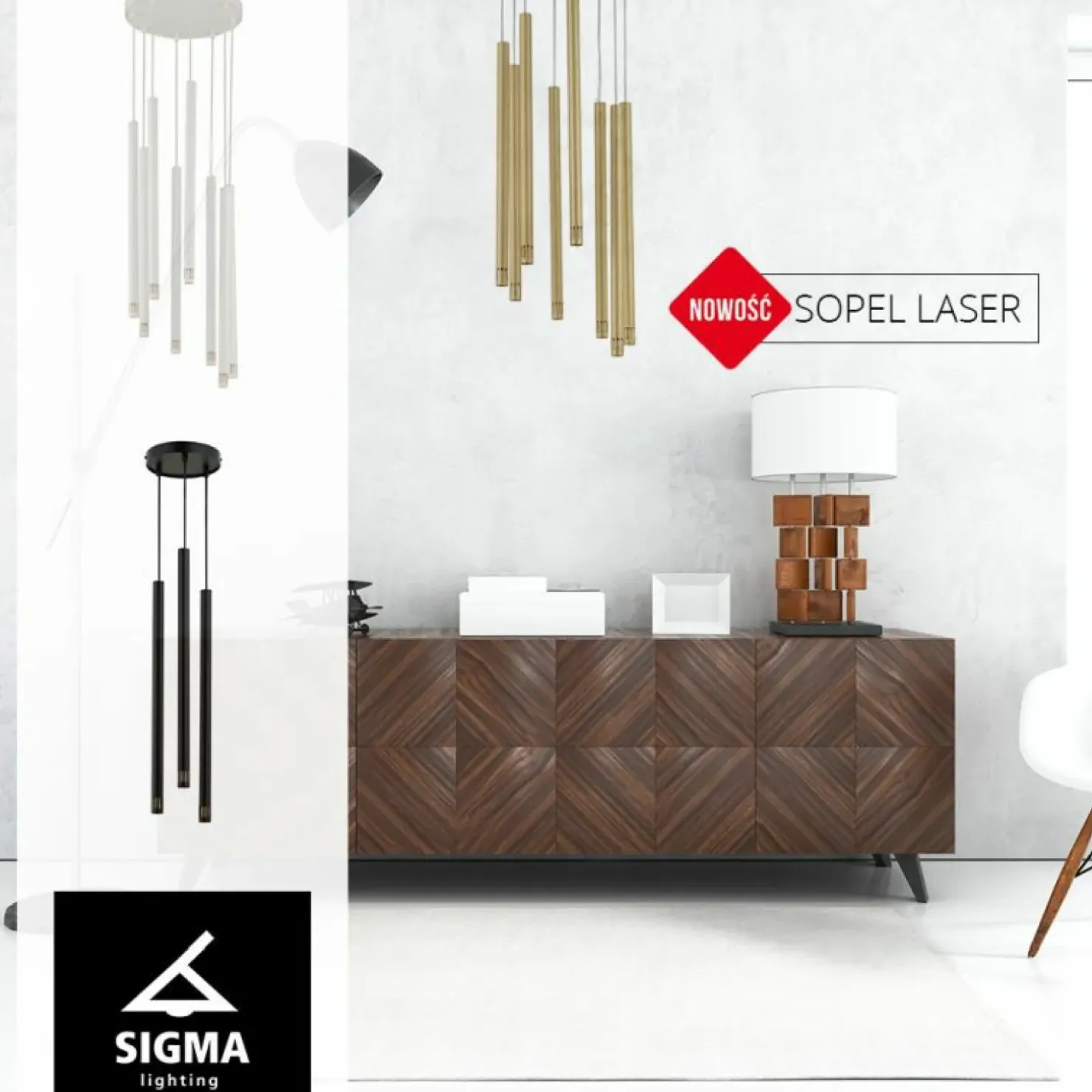 Best Sklep Kaja Dekoracyjna lampa wisząca do salonu SIG 33397 z serii SOPEL GRAND