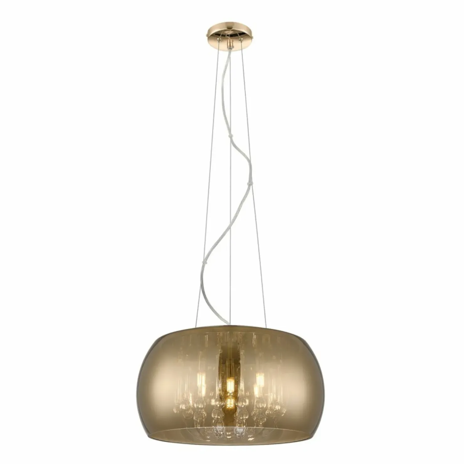 Shop Sklep Kaja Dekoracyjna lampa ze złotym kloszem P0076-05L-F7HF CRYSTAL | Kaja