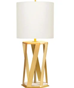 Dekoracyjna lampka stołowa z abażurem APOLLO-TL-WHT z serii APOLLO*Sklep Kaja Shop