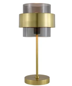 Dekoracyjna lampka z dymionym kloszem LP-866/1T SM/GD z serii MIELE*Sklep Kaja Cheap