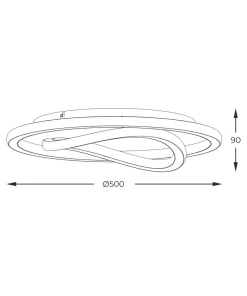Dekoracyjna, ledowa lampa do sypialni MX3889-1A-3BGT LENS | Kaja*Sklep Kaja New