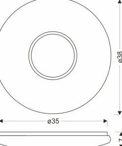 Dekoracyjna, płaska lampa sufitowa plafon 13-34250 URAN | Kaja*Sklep Kaja Cheap