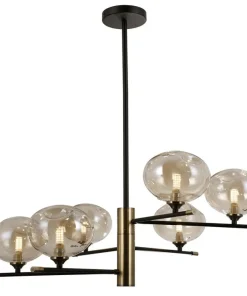 Discount Sklep Kaja Dekoracyjna, rozłożysta lampa wisząca PND-58856-6-MB-AB z serii MESTA