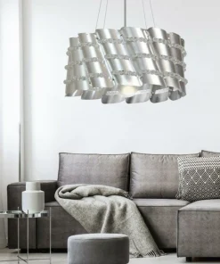 Dekoracyjna, srebrna lampa wisząca 31-40633 SMILE | Kaja Oświetlenie*Sklep Kaja Store
