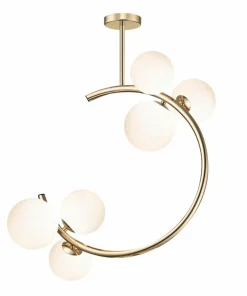 Sale Sklep Kaja Dekoracyjna, złota lampa sufitowa C0454-06Q-F7AA MOLECULE | Kaja
