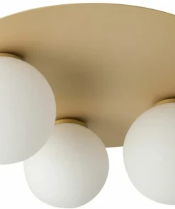 New Sklep Kaja Dekoracyjna, złota lampa sufitowa do salonu SIG 33271 ARGON KOŁO