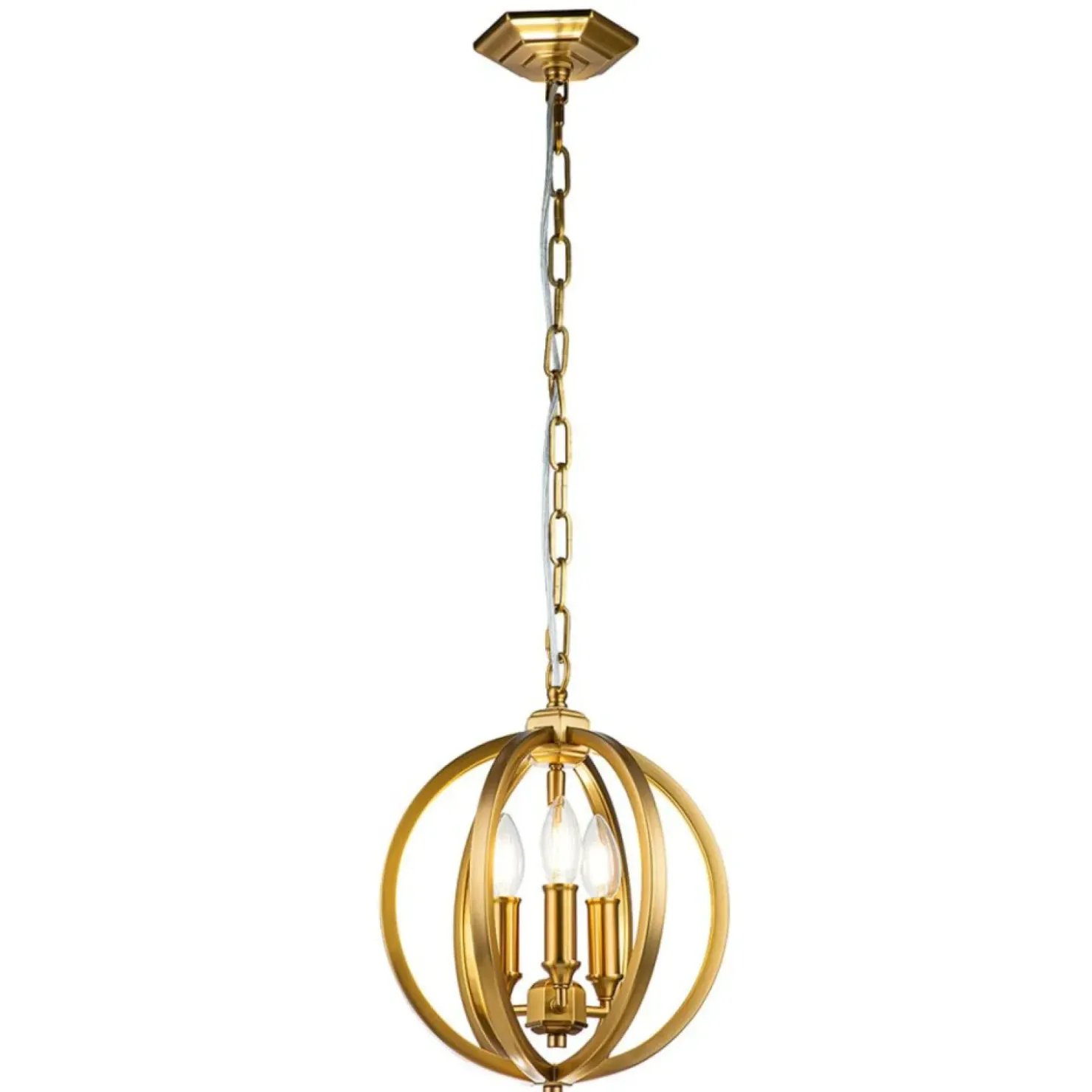 Dekoracyjna, złota lampa wisząca FE-CORINNE-3P-S-BB z serii CORINNE*Sklep Kaja Shop
