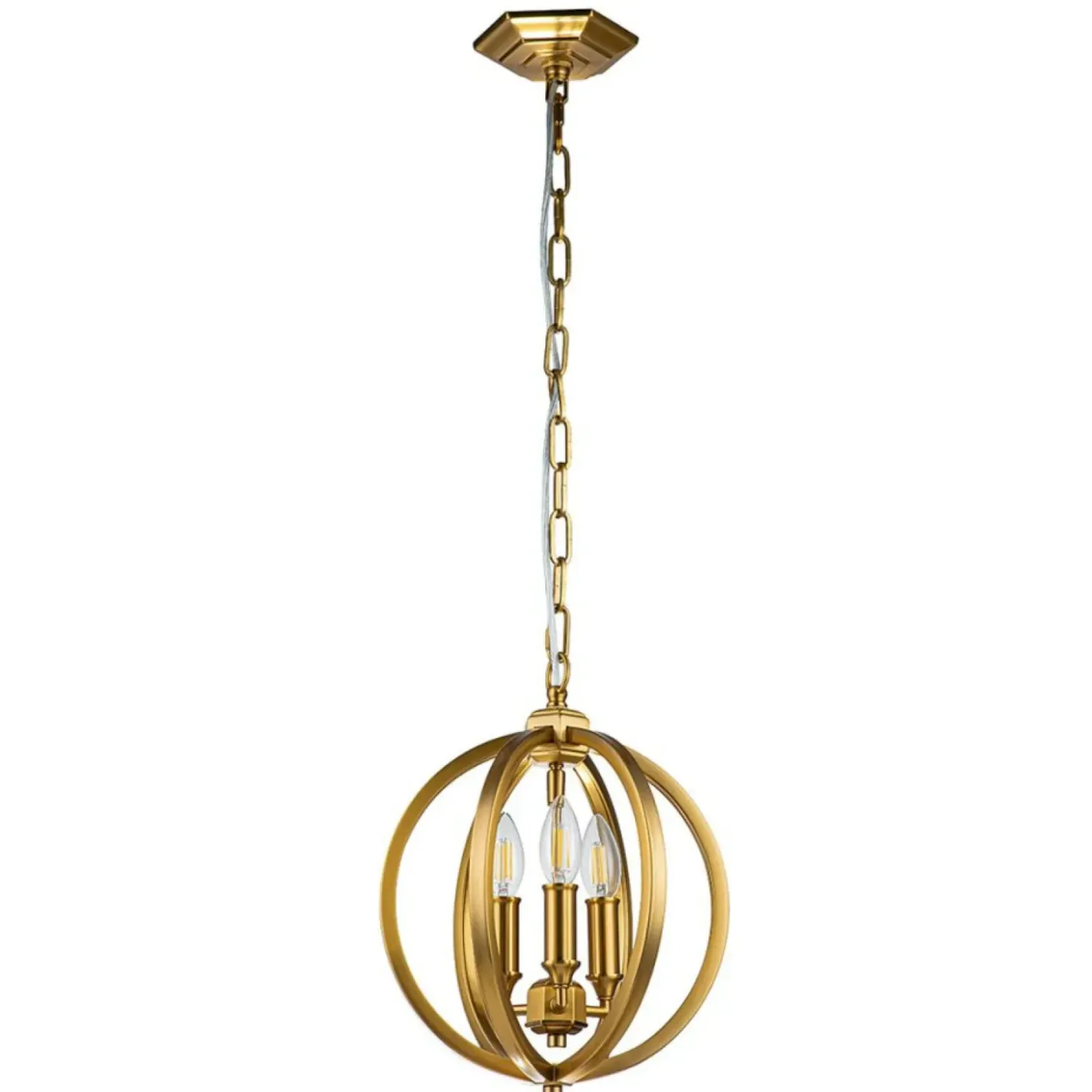 Dekoracyjna, złota lampa wisząca FE-CORINNE-3P-S-BB z serii CORINNE*Sklep Kaja Shop