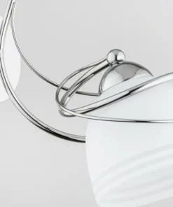 Delikatny kinkiet w chromie z białym kloszem AL 26270 | Kaja*Sklep Kaja Shop