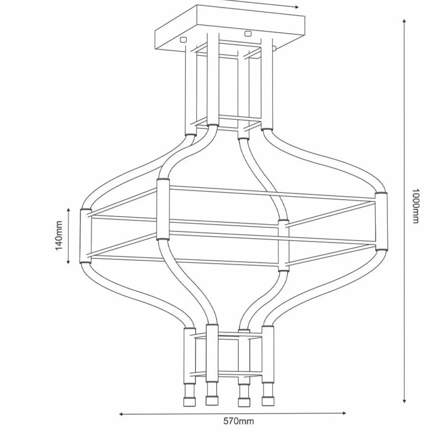 Designerka lampa wisząca LED na schody 3000K ANT 9055 ALHA S | Kaja*Sklep Kaja Sale
