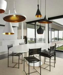 Outlet Sklep Kaja Designerska, biało-złota lampa wisząca do kuchni AZ1339 MIX | Kaja