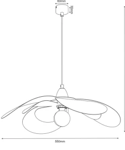 New Sklep Kaja Designerska, czarna lampa wisząca imitująca kwiat ANT 5011 ZONO P