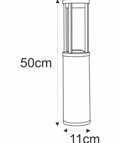 Designerska, czarna lampa ogrodowa LED K-8138 50cm UBBE | Kaja*Sklep Kaja Best