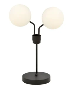 Designerska, czarna lampka z białymi kloszami 1138/LN2 NOVA | Kaja*Sklep Kaja Online