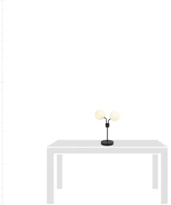 Designerska, czarna lampka z białymi kloszami 1138/LN2 NOVA | Kaja*Sklep Kaja Online