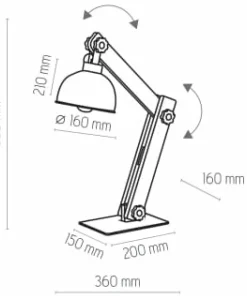 Designerska, drewniana lampa biurkowa TK 5021 OSLO | Kaja Oświetlenie*Sklep Kaja Cheap