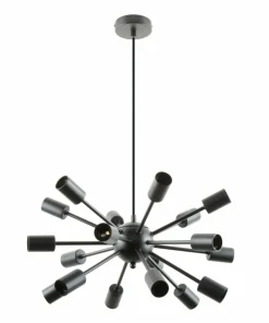 Clearance Sklep Kaja Designerska, duża lampa wisząca bez kloszy A8181-18-MBK MANDI | Kaja
