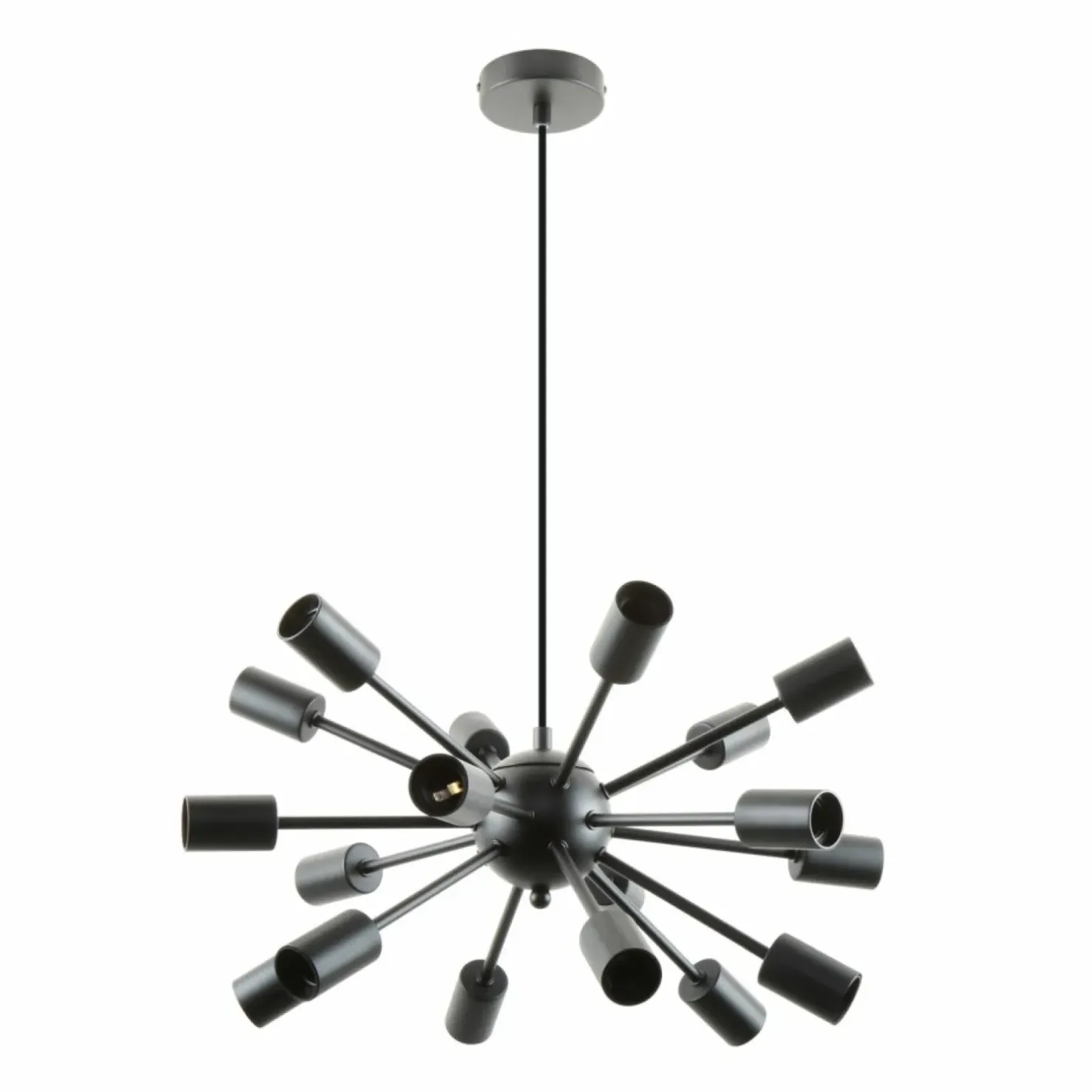 Clearance Sklep Kaja Designerska, duża lampa wisząca bez kloszy A8181-18-MBK MANDI | Kaja