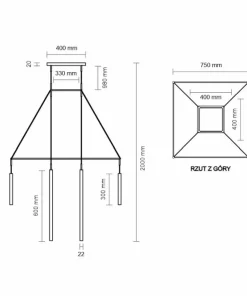 Cheap Sklep Kaja Designerska, duża lampa wisząca do salonu ANT 9010 ALHA H | Kaja