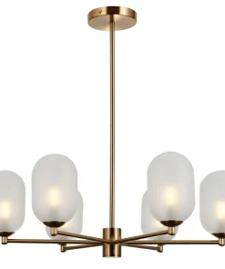 Flash Sale Sklep Kaja Designerska, elegancka lampa wisząca PND-4215-6A-HBR-SAT PERANO