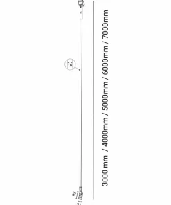 Clearance Sklep Kaja Designerska lampa LED linka 600cm 3000K ANT 6033 SURIKA | Kaja