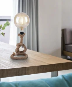 Designerska lampa stołowa, zawinięty sznur 15480-18 z serii ROPE*Sklep Kaja Cheap