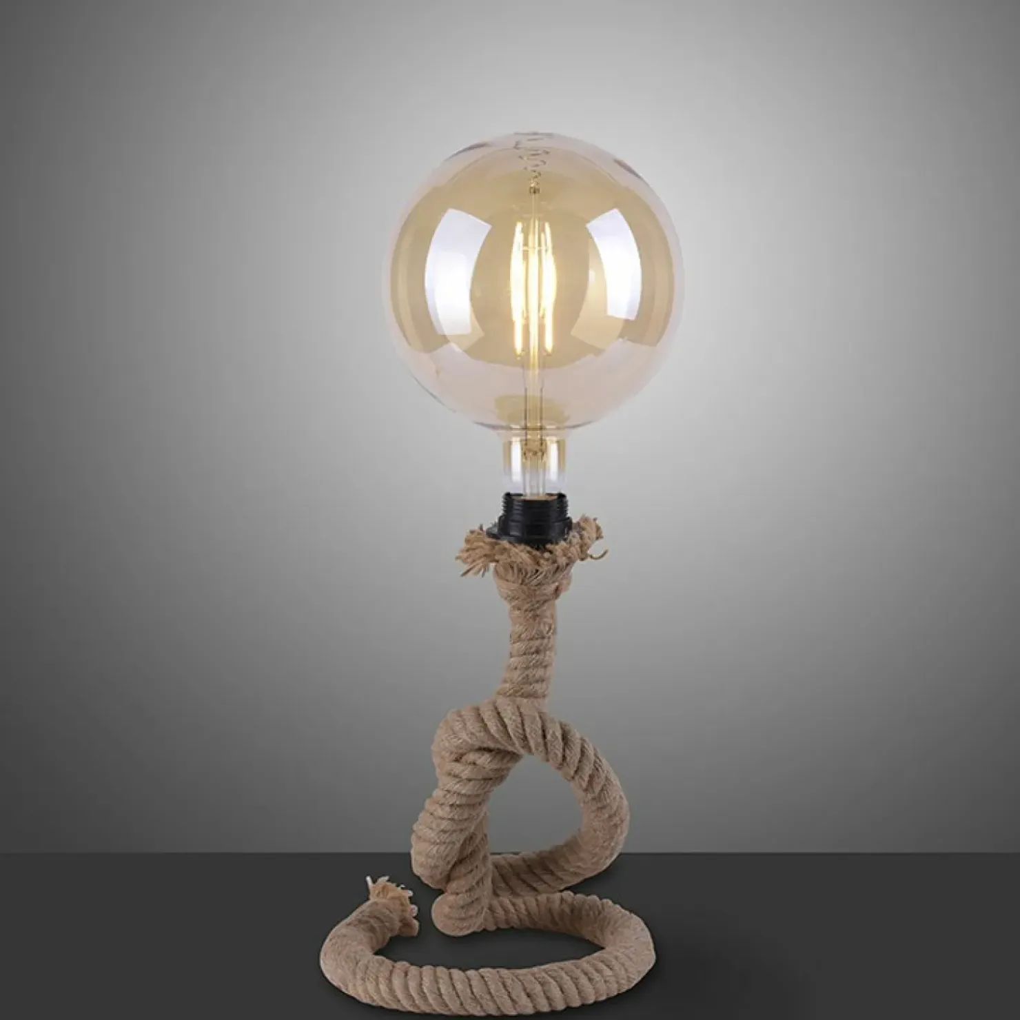 Designerska lampa stołowa, zawinięty sznur 15480-18 z serii ROPE*Sklep Kaja Cheap
