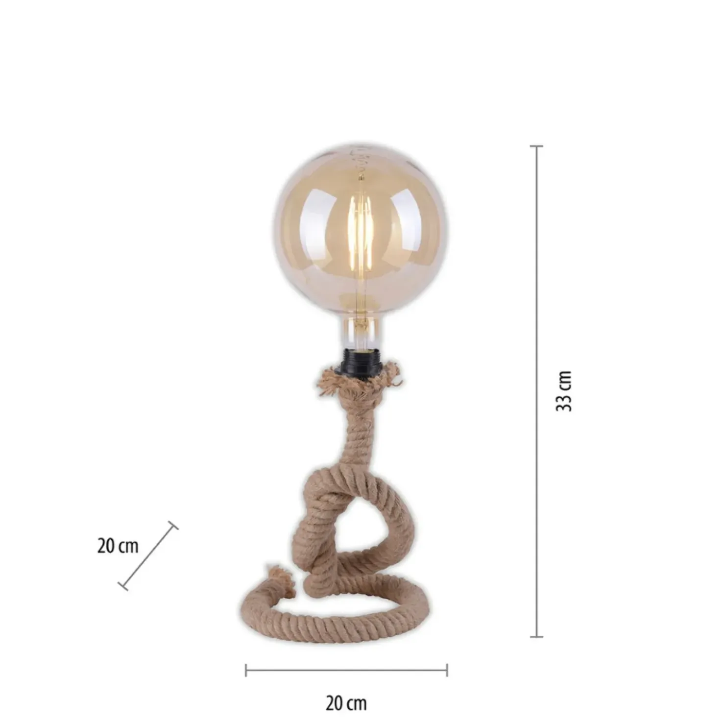 Designerska lampa stołowa, zawinięty sznur 15480-18 z serii ROPE*Sklep Kaja Cheap