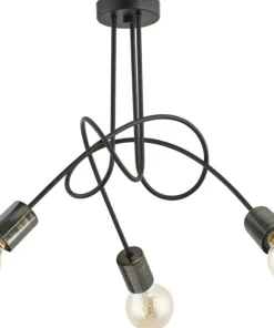 Outlet Sklep Kaja Designerska lampa sufitowa na 3 odkryte żarówki AL 26043 | Kaja