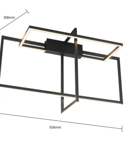 Online Sklep Kaja Designerska lampa sufitowa LED 4000K LP-980/3D4 BK z serii FRAME 3D