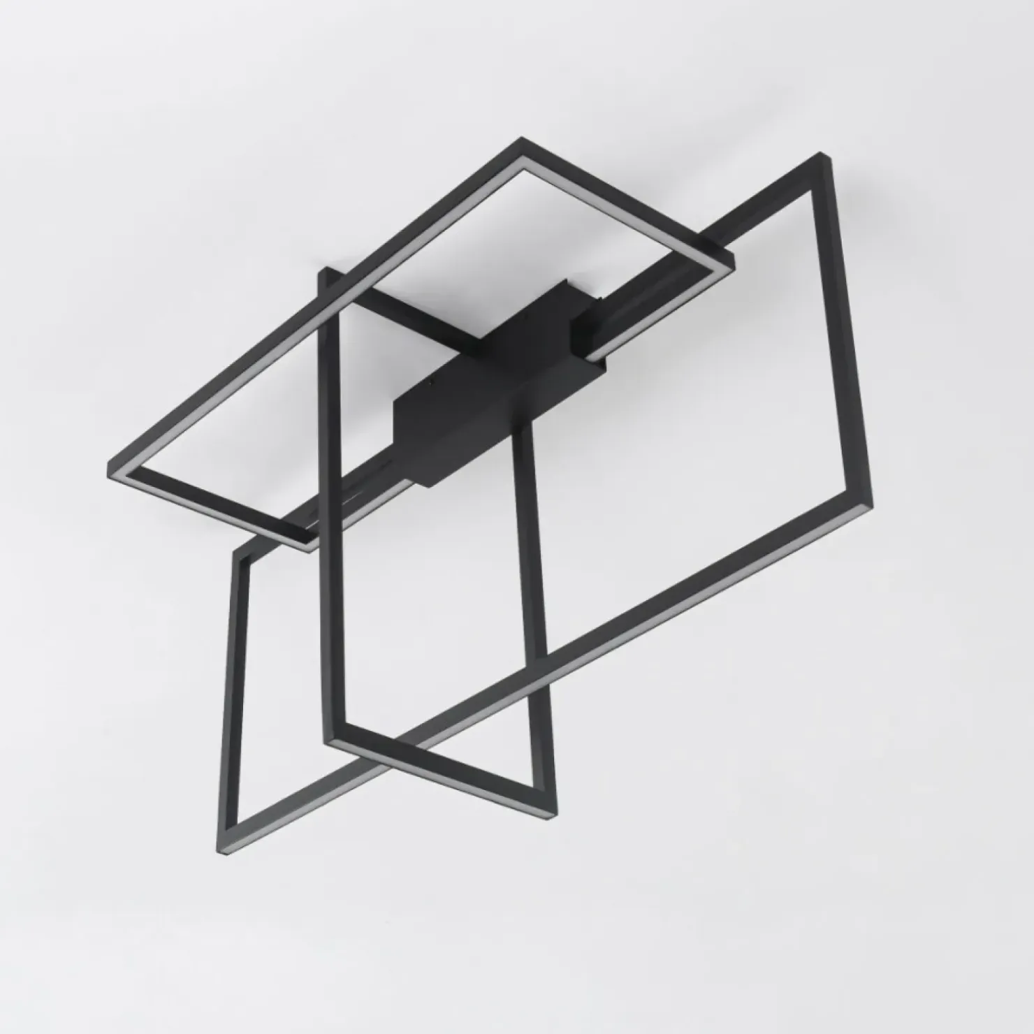 Online Sklep Kaja Designerska lampa sufitowa LED 4000K LP-980/3D4 BK z serii FRAME 3D