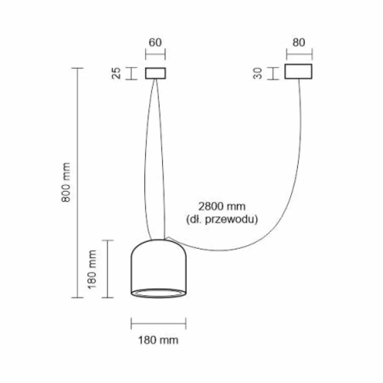 Best Sklep Kaja Designerska lampa wisząca do podwieszania ANT 9035 DOBO | Kaja
