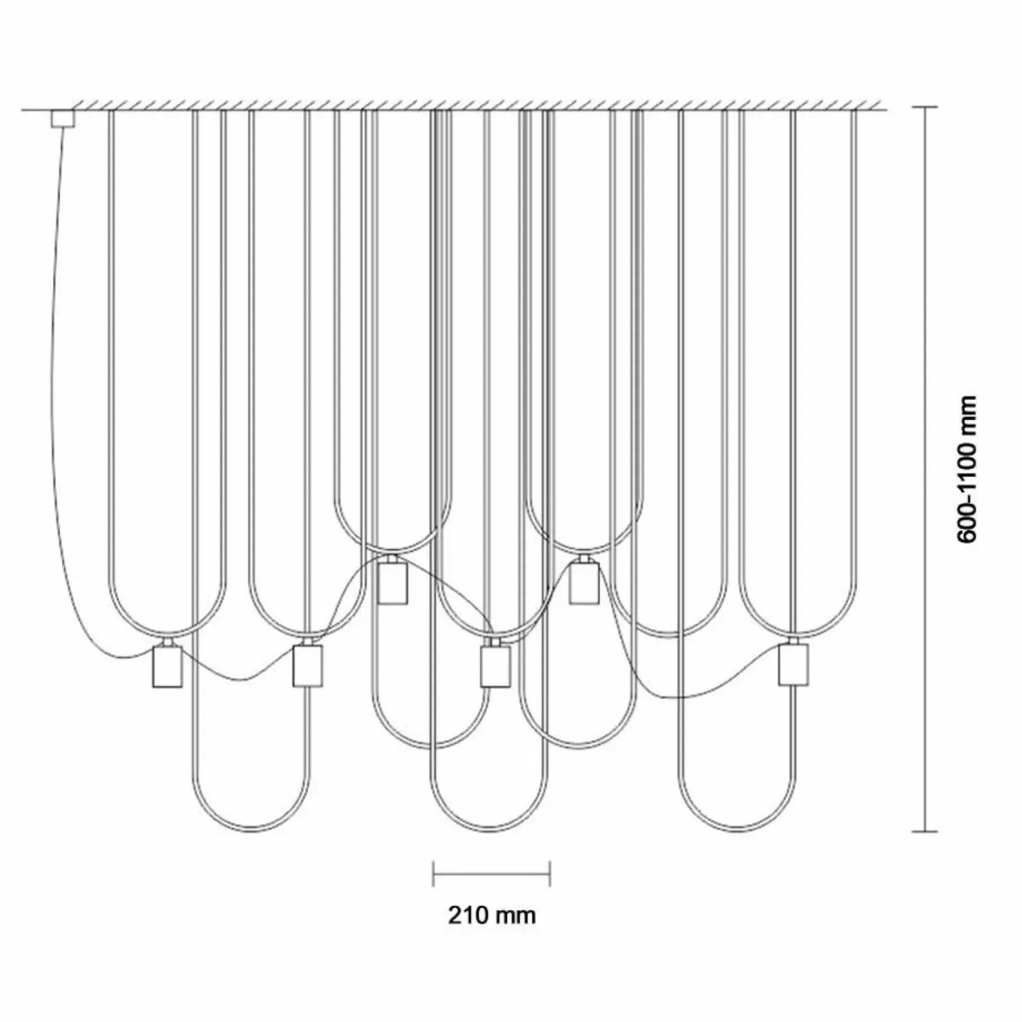 Best Sale Sklep Kaja Designerska lampa wisząca, asymetryczne zwisy ANT 9785 UDIN | Kaja