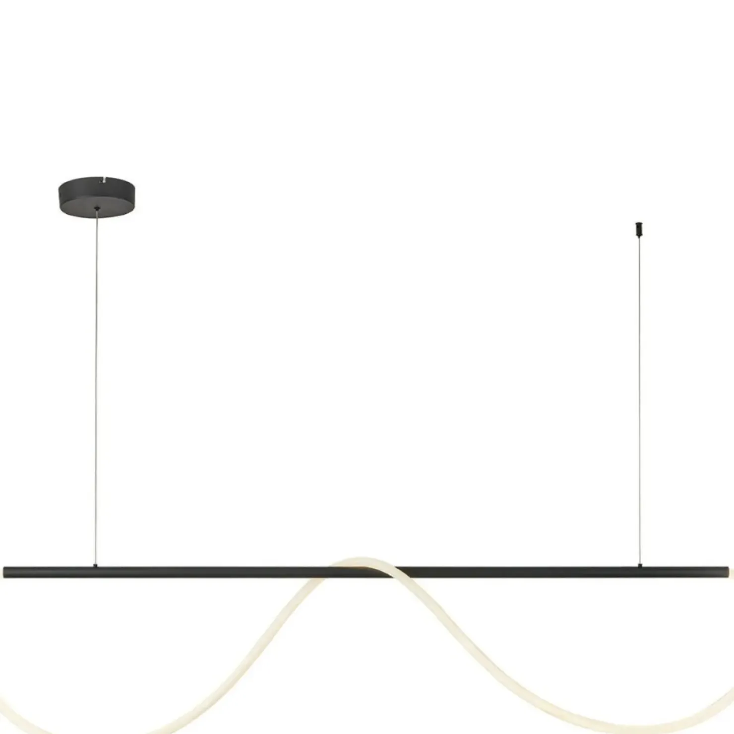 New Sklep Kaja Designerska lampa wisząca nad stół LP-2345/1P S BK MELECA | Kaja