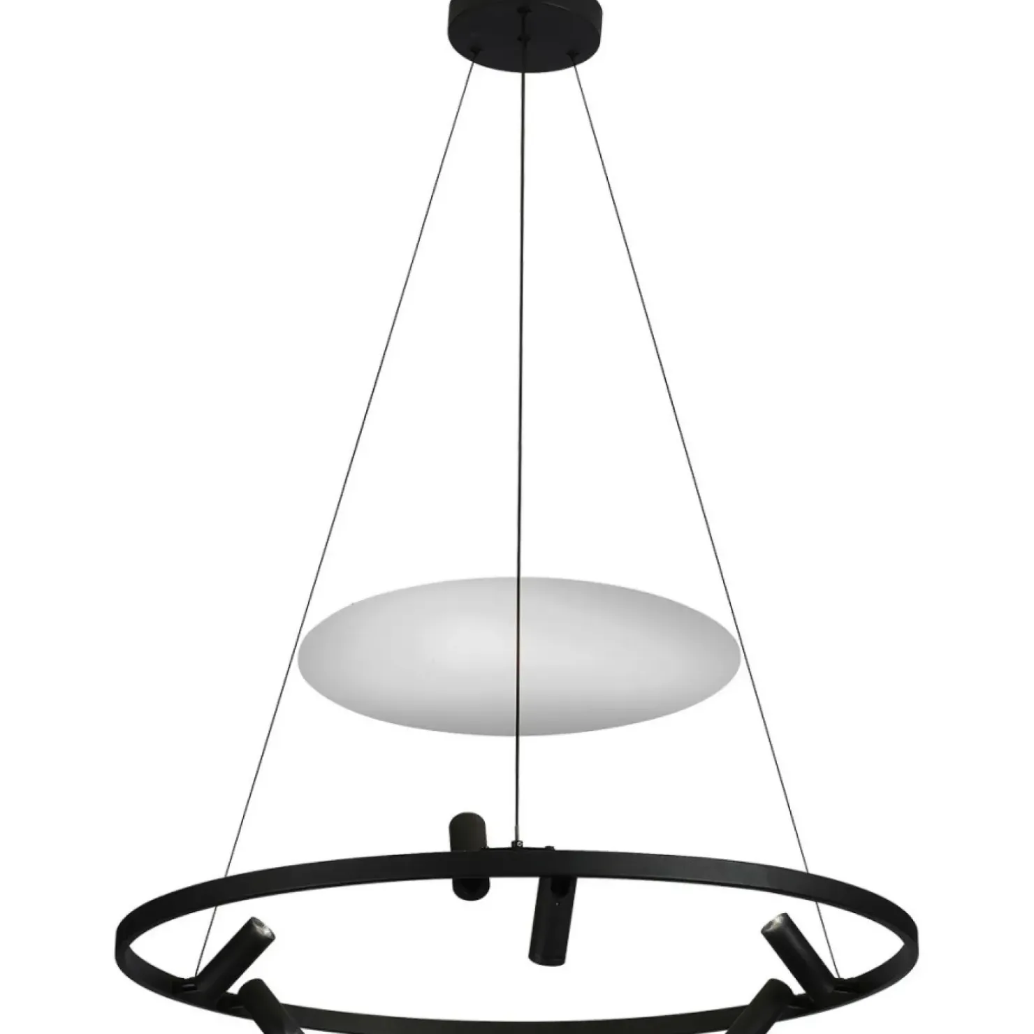 Best Sale Sklep Kaja Designerska lampa wisząca obręcz LP-907/1P BK ALMERIA | Kaja
