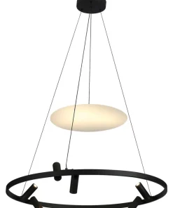 Best Sale Sklep Kaja Designerska lampa wisząca obręcz LP-907/1P BK ALMERIA | Kaja