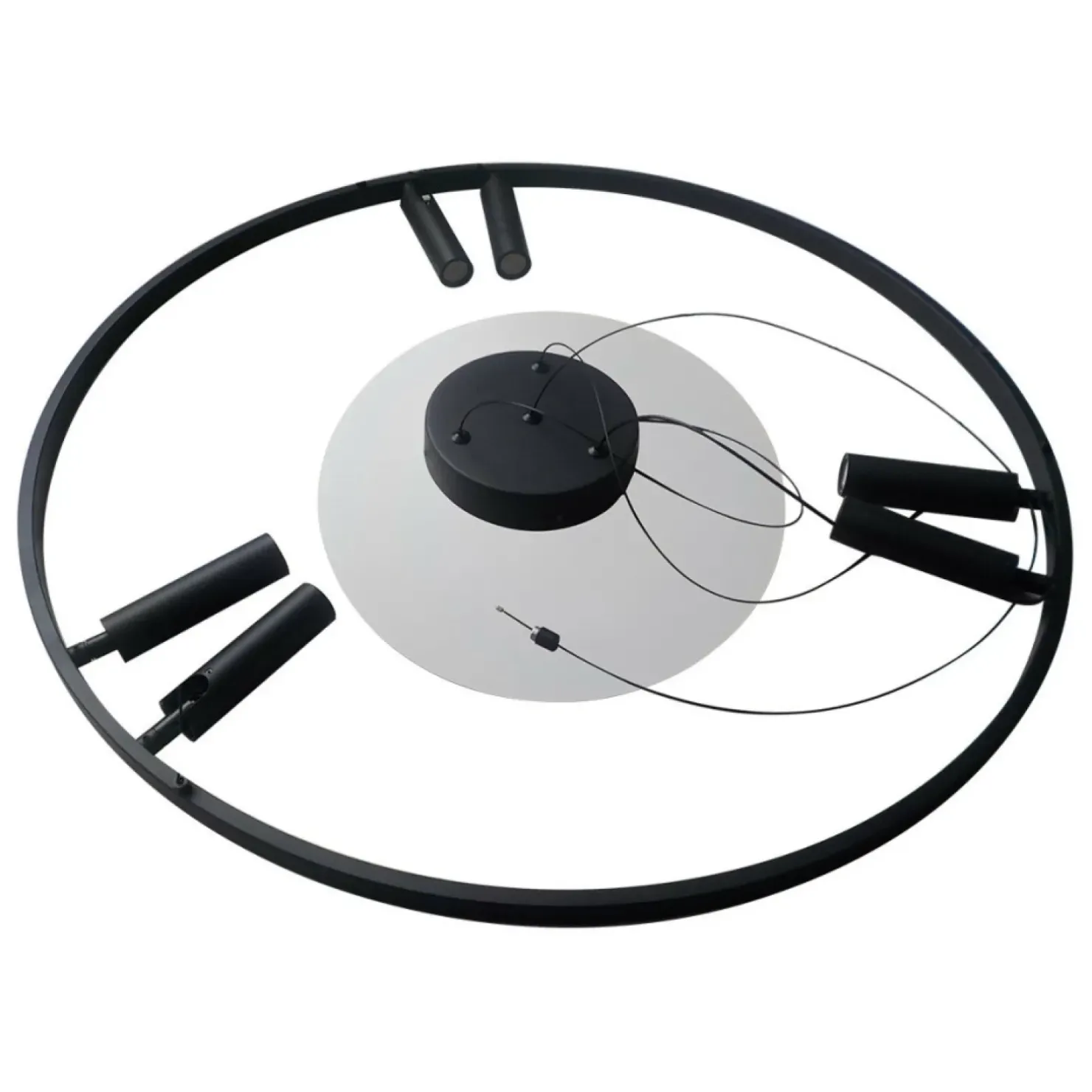 Best Sale Sklep Kaja Designerska lampa wisząca obręcz LP-907/1P BK ALMERIA | Kaja