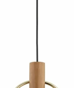 Outlet Sklep Kaja Drewniana, dekoracyjna lampa wisząca z kloszem AL 61153 MUFI | Kaja