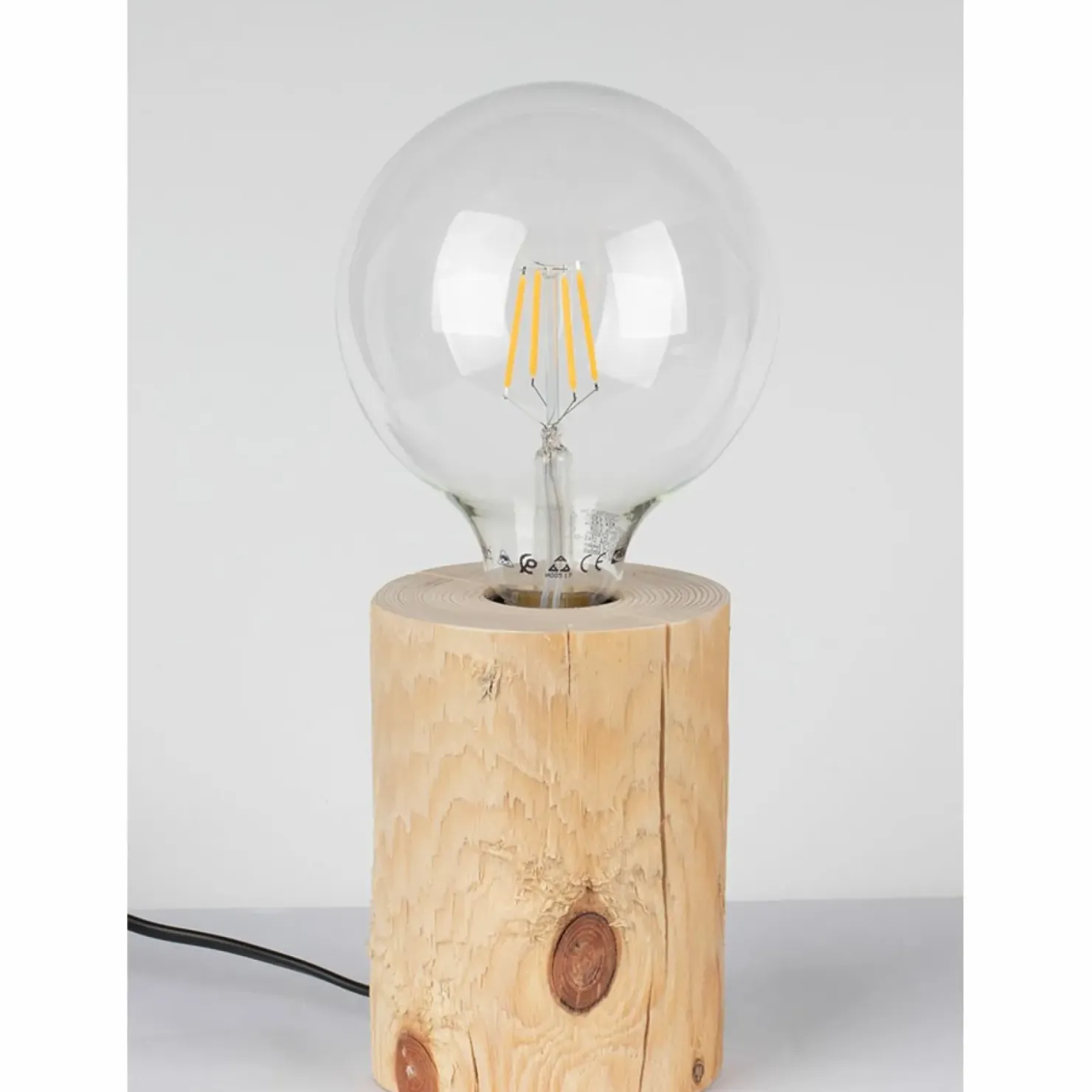 Drewniana, industrialna lampka stołowa 76910150 TRABO TABLE | Kaja*Sklep Kaja New